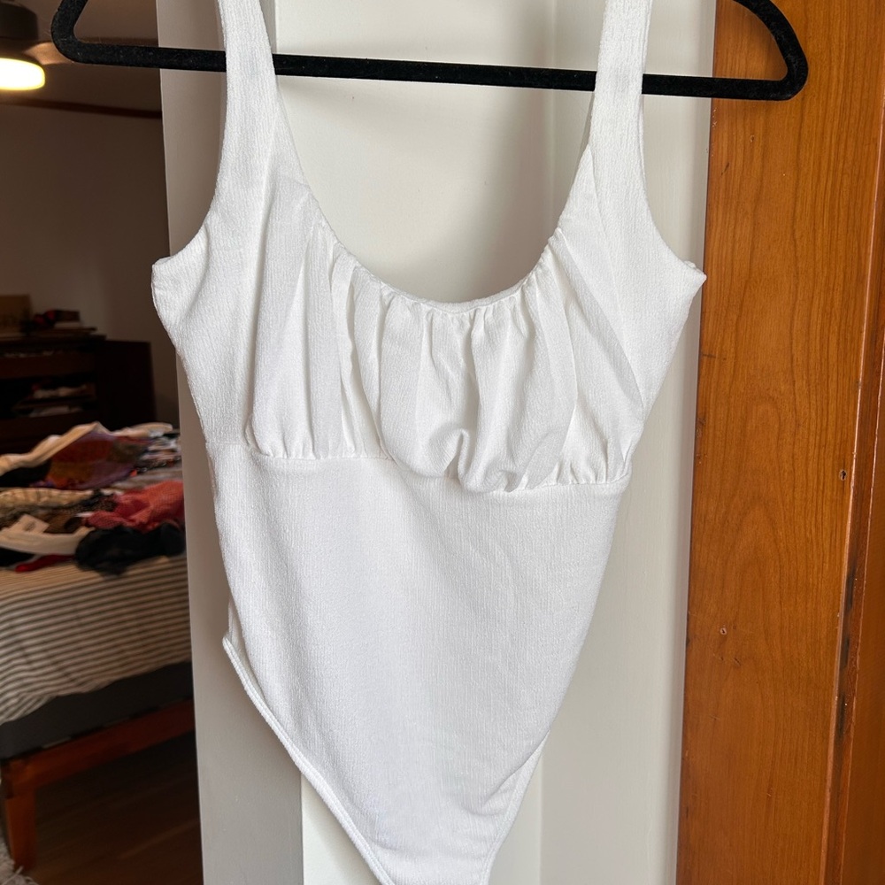 White Sleeveless Bodysuit